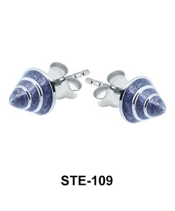 Enamel Cone Stud Earring STE-109